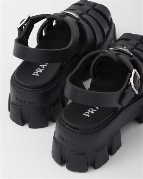 prada monolith rubber platform sandals women stores|prada monolith lace up shoes.